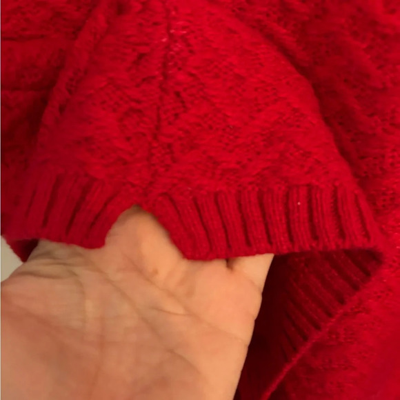 Coldwater Creek Womens Red Cowl Neck Cashmere Wool Blend Size Small Sweater - Picture 6 of 8